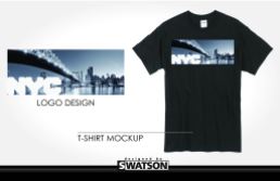 Using the existing "NYC" New York City tourism board logo, I kept it simple. Black-and-white, on black T-shirt.